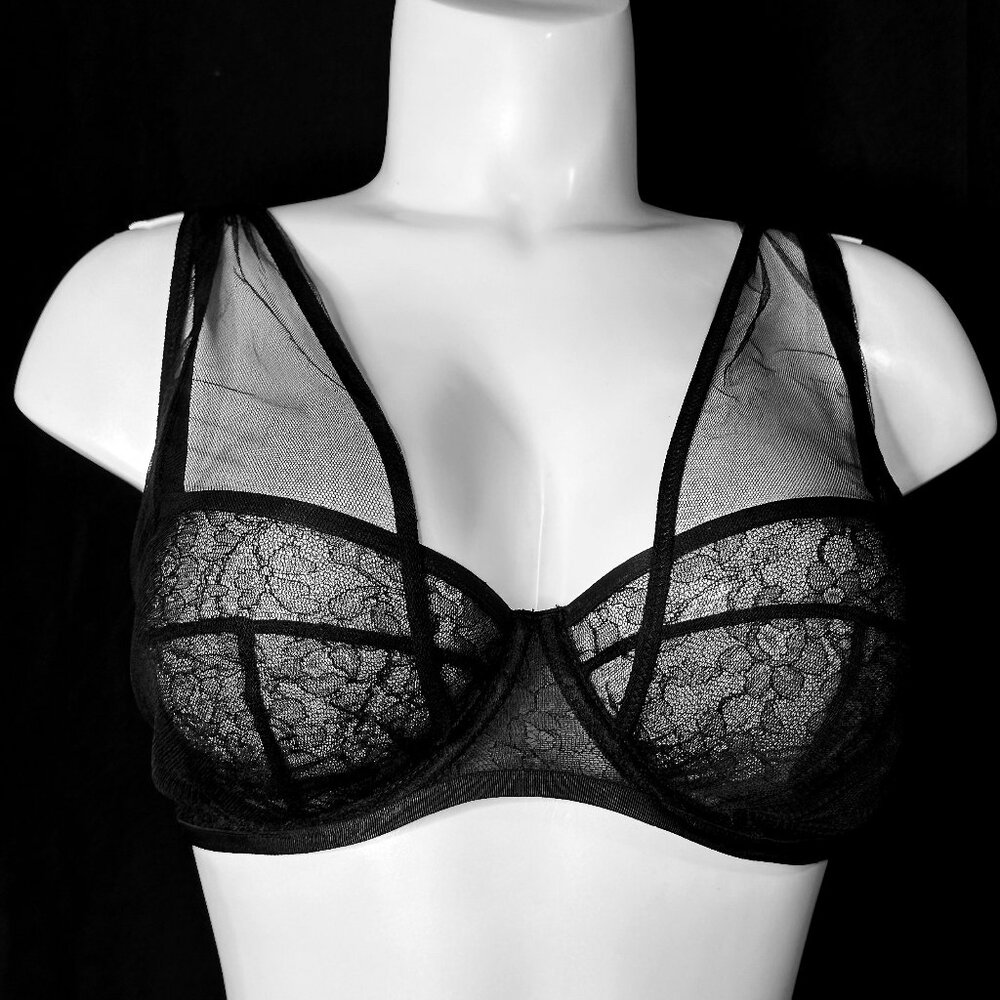 DAMARIS LACE/MESH SHOULDER BRA